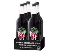 Beet It Jus de betterave bio 750 ml - Végétalien - Cueilli et pressé - Sans sucre ajouté (lot de 6)