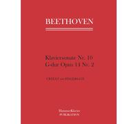 Beethoven Klaviersonate Nr. 10 G-Dur Op. 14, Nr. 2: Urtext Mit Fingersatz