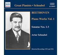 Artur Schnabel – Beethoven : Sonates pour piano, Vol. 1 (Nos 1–3) – Import – NAXOS