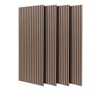 Beethoven Lot de 4 panneaux d'insonorisation décoratifs en bois Marron clair 150 x 60 cm