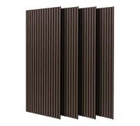 Beethoven Lot de 4 panneaux d'insonorisation décoratifs en bois Marron foncé 150 x 60 cm