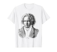 Beethoven Ludwig Van Beethoven T-Shirt Graphique avec Valeur, Homme, Blanc, S