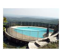 Beethoven Prestige GRIS ANTHRACITE 30MM 4M - 5 piquets gris anthracite - Piscine Sécurité Enfants - Barrière piscine