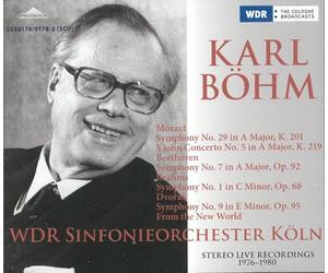 Beethoven: Symphony No. 7,Mozart: Violin Concerto No. 5,Dvorak: Symphony No. 9,Brahms: Symphony No. 1, Mozart: Symphony No. 29 Christian Altenburger, Violin, Karl Bohm WDR Sinfonieorchester Koln