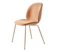 GUBI Beetle Chaise de Salle à Manger Vernis Shell Belsuede Special FR 132 Avec Pieds En Laiton Antique