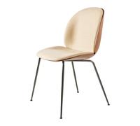 GUBI Chaise rembourrée sur le dossier et l'assise Beetle noyer Chromé noir-Flair 134