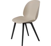 Beetle Chaise de Table à Manger en Plastique Noir Base/ Nouveau Beige
