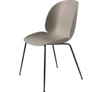Gubi Chaise de salle à manger Beetle – Base conique mat noir / Nouveau beige