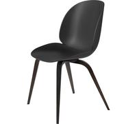 Beetle Chaise de Table de Salle à Manger Base en Bois Chêne Fumé Mat/Noir