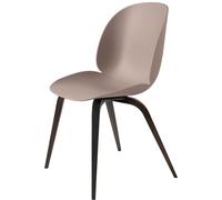 Beetle Chaise de Table de Salle à Manger Base en Bois Chêne Fumé Mat/Rose Doux
