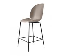 GUBI Tabouret de Bar Beetle 65 Base Conique Mat Noir/ Nouveau Beige