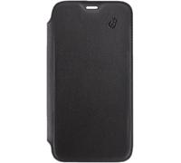 Etui Folio pour iPhone 11 Pro Max en Cuir avec Dos Transparent et Porte-Cartes Noir