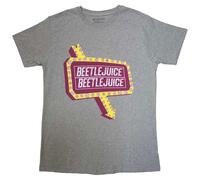 Beetlejuice Beetlesign T-shirt unisexe pour adulte, gris, Taille M