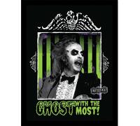 Beetlejuice - Poster encadré "Ghost With The Most" PM10994 (40 cm x 30 cm) (Noir/Vert)