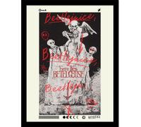Beetlejuice - Poster encadré "Here Lies Betelgeuse" PM10993 (40 cm x 30 cm) (Blanc/Noir)