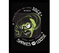 Beetlejuice - Poster encadré "Let's Turn On The Juice" PM10989 (40 cm x 30 cm) (Noir/Vert/Blanc)