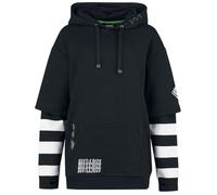 BEETLEJUICE Strange and Unusual Femme Sweat-Shirt à Capuche Noir 70% Coton, 30% Polyester Oversize