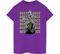 Beetlejuice - T-shirt à motif de logo pour femmes BI52932 (XL) (violet)