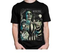 Beetlejuice Vintage Tim Burton Movie Unisex Cotton Black T-Shirt S-5XL Gifts Black XL