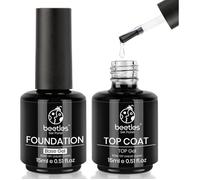 Beetles 2 X 15Ml Top Coat Et Base Vernis Gel, No Wipe Couches De Finition Et De Base Pour Vernis Semi Permanent, Sèche Sous[YG1523]