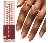 Beetles French Tips Lot de 224 faux ongles carrés courts Marron