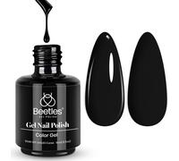 Beetles Gel Nail Polish, 1 Pcs 15ml Audrey Black Color Soak Off Gel Polish Nail Art Manicure Salon Diy Christmas Gifts Decoration At Home