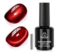 beetles Gel Polish Ruby Red Cat Eye Vernis à ongles gel 15 ml Rouge pailleté