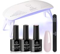 Beetles Kit Vernis Semi Permanent Complet - Uv Mini Lampe Et Nancy Nue Couleur Vernis À Ongles Top Base Gel Avec Lime À Ongles Soak Off Lampe Led Manucure Bricolage À Maison