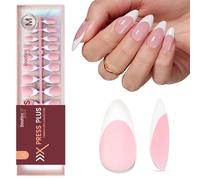 Beetles Lot de 210 faux ongles à presser pour French Tips - Rose - Moyen Âge - Faux ongles en gel doux - Cadeau pour femme