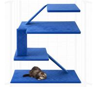 Beeveer Lot de 7 coussinets lavables pour cage à furet - Kit d'accessoires de literie pour petits animaux, hamster, rat, chinchillas, hérisson, Guinée - Matériau résistant aux taches (ensemble double