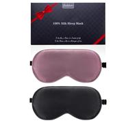 BeeVines Masque de sommeil 100% soie, masques occultants (lot de 2)