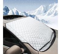 Beeway® Housse de pare-brise robuste, ultra-épaisse - Résistante à l’eau, à la neige, la glace, aux rayons UV et à la poussière - parfaite pour les voitures et les SUV pour toute l’année, été comme hiver