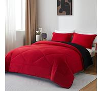 beeweed Couette 300GSM en Microfibre, Édredon Lit 2 Personnes 200x200 cm, Toutes 4 Saisons et Hiver pour Lit 140x190 160x200, Chaud Épais Garnissage 300g/m², Taie d'oreiller -Taille 50x80 cm