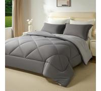 beeweed Couette Hiver 400GSM en Microfibre, Édredon Lit 1 Personne 155x220 cm, Edredon Toutes Les Saisons pour Lit 90x190, Chaud Épais Garnissage 400g/m², Taie d'oreiller - 40x80 cm