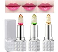 BEEXY 3 Couleurs Set Rouge à lèvres Fleur Beauté brillant Couleur Changer Longue Duree Hydratant Gloss Levres Glossy Lipstick