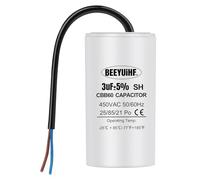 BEEYUIHF CBB60 3uF Condensateur de Démarrage de Moteur 50/60Hz 450VAC avec fil - 34 x 65 mm