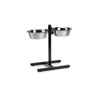 Beeztees 2073217 Support pour Gamelle pour Chien Noir 2 x 25 cm