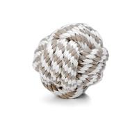 Beeztees Balle avec Corde pour Chien Marron/Beige 10 cm