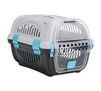 Beeztees Boîte De Transport Rhino Gris/Bleu 51X34,5X33 Cm Pour Chiens