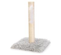 Beeztees Chaton Arbre à Gratter Atila Gris Peluche Sisal 53cm Avec Jouet 35x35cm