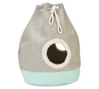 Beeztees Chaton Maison à Chat Flo Gris 40x40x55cm Avec Ouvertures, Nid Douillet