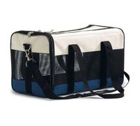 Beeztees Chats Sac de Transport Portable Crème/Bleu Nylon Avec Bandoulière