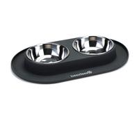 Beeztees Dinnerset Silicone Anthracite 40x24 CM pour Chiens, 2x500ml Bols