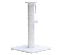 Beeztees Griffoir Serpa Blanc 35x35x60Cm - Idéal Pour Chats, Avec Balle De Jeu