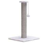 Beeztees Griffoir Serpa Gris 35x35x60 Cm Pour Chats Avec Balle De Jeu & Cloche