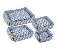 Beeztees K&Bz Bz Rest Bed Zigzag Blue 55 x 50 x 20 450 g
