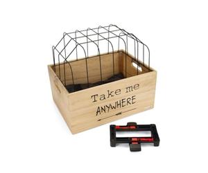 Beeztees K&Bz Panier en Bois pour vélo Journey, 45 x 33 x 45 cm, Noir, 200 g