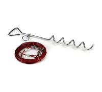 Beeztees Kit de Camping Spirale D'Attache 46cm+6m Laisse Rouge pour Chiens