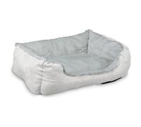 Beeztees Lit Pour Chien Baboo Gris, 48x37x18 Cm, Lavable À 30°C, Peluche
