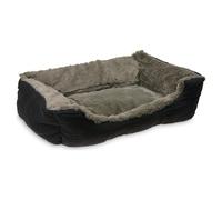 Beeztees Lit Pour Chien Baboo Taupe/Noir 48x37x18 Cm Lavable Pour Chiens